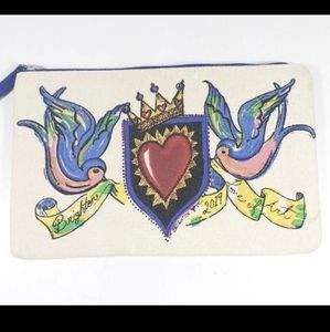 Brighton Love of Art 2019 Painted Bag Wristlet Clutch Pencil Makeup